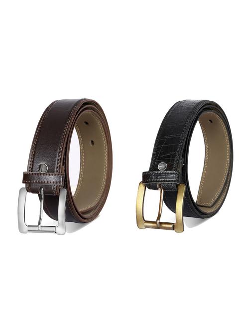 pack of 2 leatherette belt - 19226827 - Very Small Image - 1