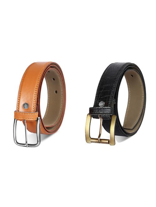 pack of 2 leatherette belt - 19226835 - Very Small Image - 1