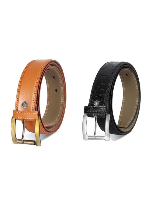 pack of 2 leatherette belt - 19226938 - Very Small Image - 1