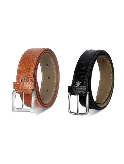 pack of 2 leatherette belt - 19227076 - Very Small Image - 1