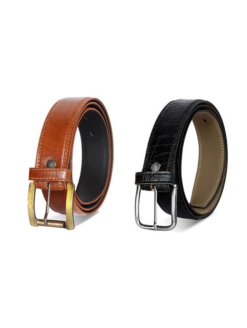 pack of 2 leatherette belt - 19227093 - Very Small Image - 1