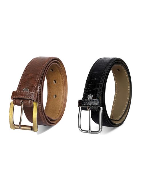 pack of 2 leatherette belt - 19227159 - Very Small Image - 1