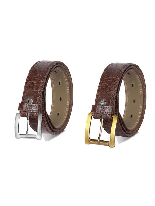 combo pack of brown leatherette belts - 19227376 - Very Small Image - 1