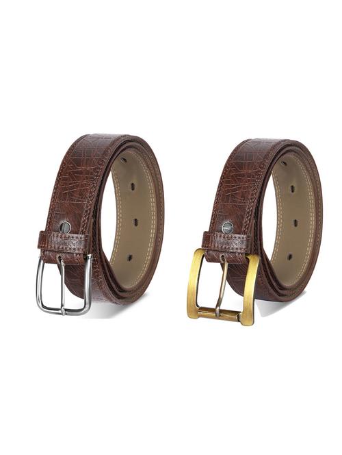 combo pack of brown leatherette belts - 19227378 - Very Small Image - 1
