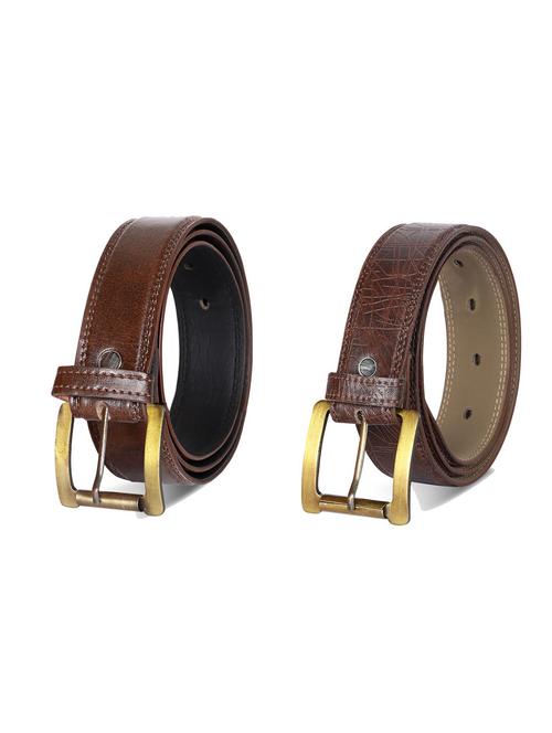 combo pack of brown leatherette belts - 19227393 - Very Small Image - 1