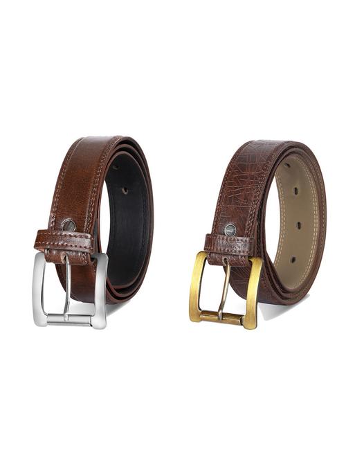 combo pack of brown leatherette belts - 19227394 - Very Small Image - 1