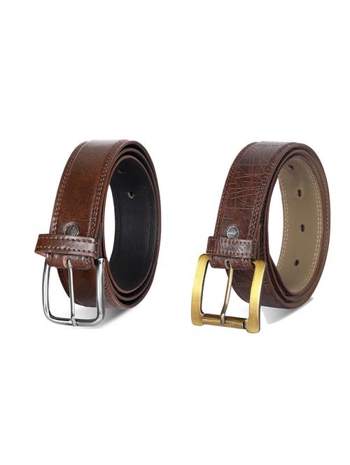 combo pack of brown leatherette belts - 19227396 - Very Small Image - 1