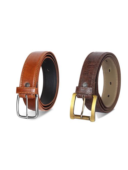 combo pack of multi colored leatherette belts - 19227402 - Very Small Image - 1