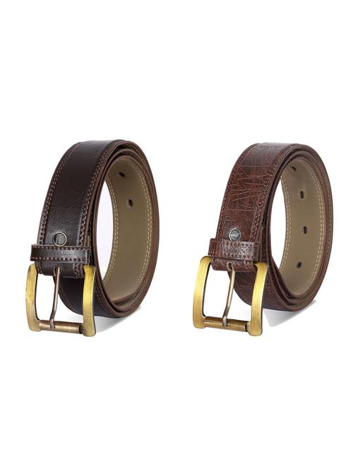 combo pack of brown leatherette belts - 19227447 - Very Small Image - 1