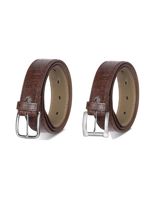 combo pack of brown leatherette belts - 19227478 - Very Small Image - 1