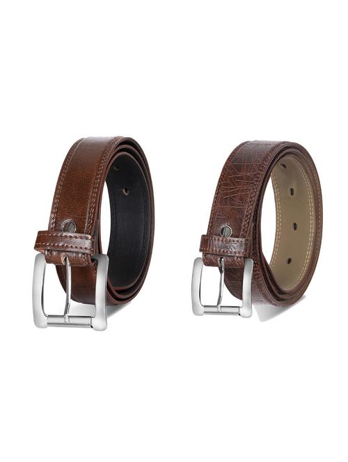 combo pack of brown leatherette belts - 19227494 - Very Small Image - 1