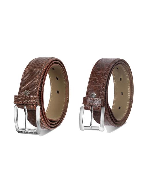combo pack of brown leatherette belts - 19227516 - Very Small Image - 1