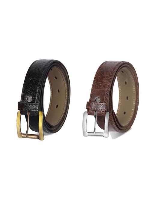 combo pack of multi colored leatherette belts - 19227523 - Very Small Image - 1