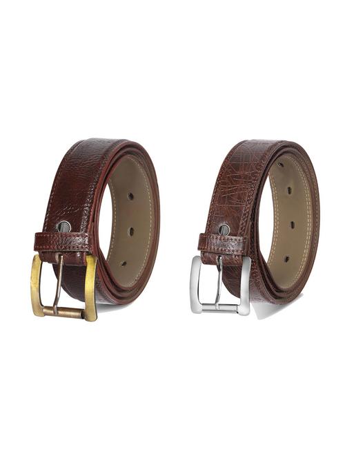 combo pack of brown leatherette belts - 19227529 - Very Small Image - 1
