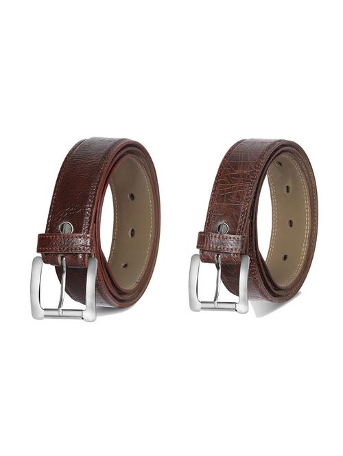 combo pack of brown leatherette belts - 19227530 - Very Small Image - 1