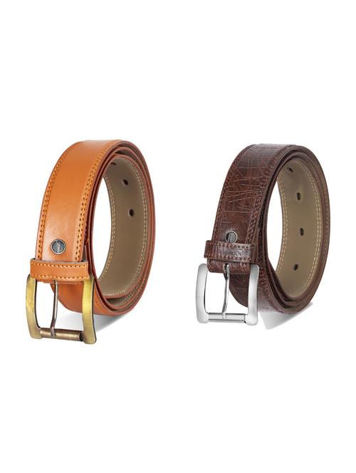 combo pack of multi colored leatherette belts - 19227553 - Very Small Image - 1