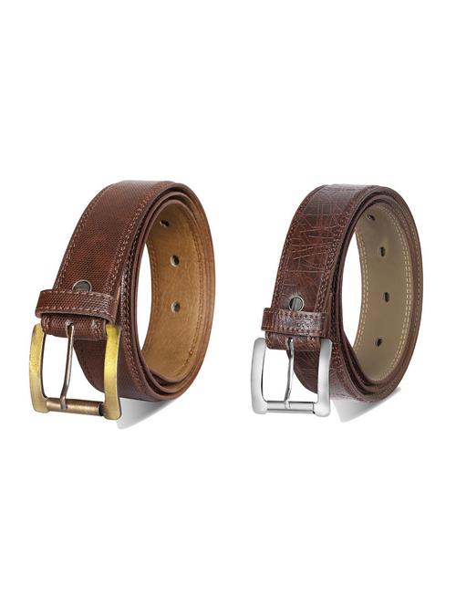 combo pack of brown leatherette belts - 19227565 - Very Small Image - 1