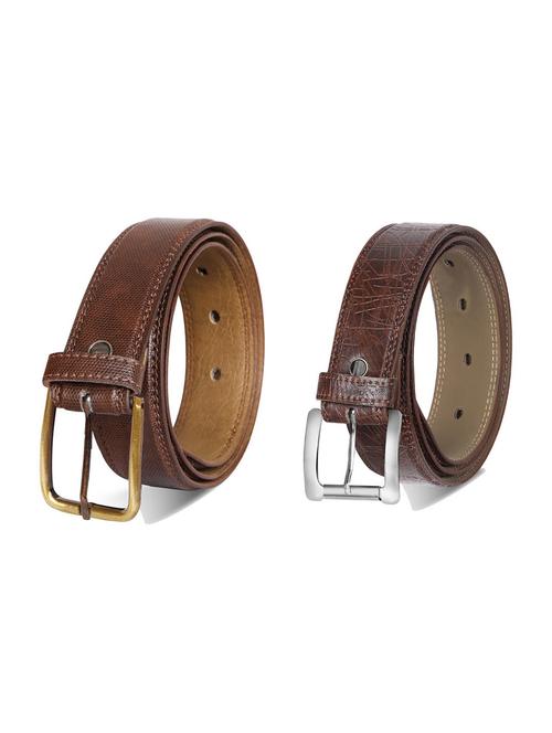 combo pack of brown leatherette belts - 19227567 - Very Small Image - 1