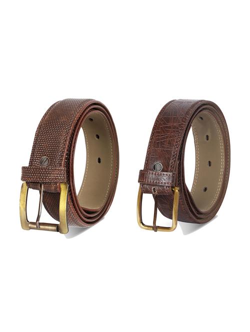 combo pack of brown leatherette belts - 19227610 - Very Small Image - 1