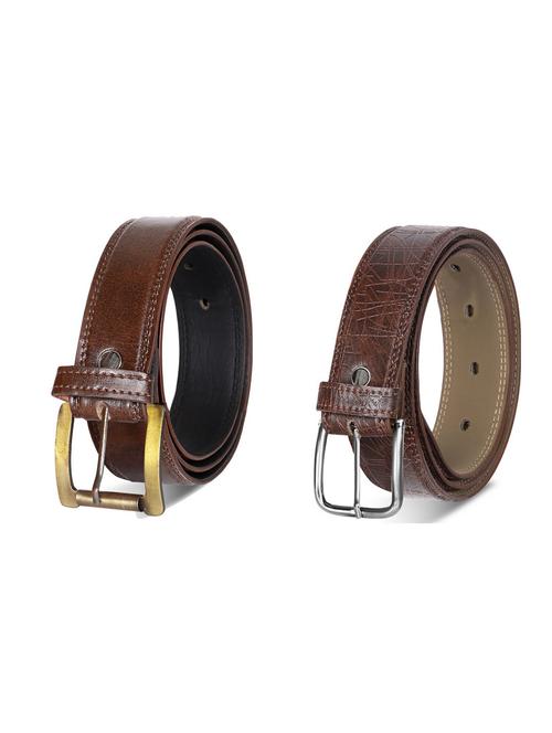 combo pack of brown leatherette belts - 19227690 - Very Small Image - 1