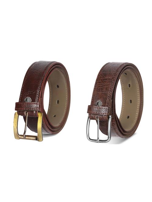combo pack of brown leatherette belts - 19227726 - Very Small Image - 1