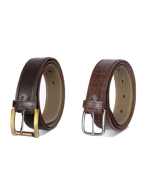 combo pack of brown leatherette belts - 19227744 - Very Small Image - 1