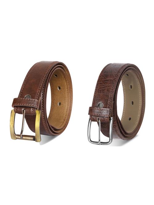 combo pack of brown leatherette belts - 19227762 - Very Small Image - 1