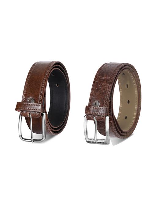 combo pack of brown leatherette belts - 19227886 - Very Small Image - 1