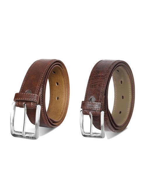 combo pack of brown leatherette belts - 19227960 - Very Small Image - 1
