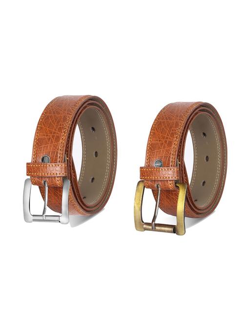 combo pack of brown leatherette belts - 19227967 - Very Small Image - 1