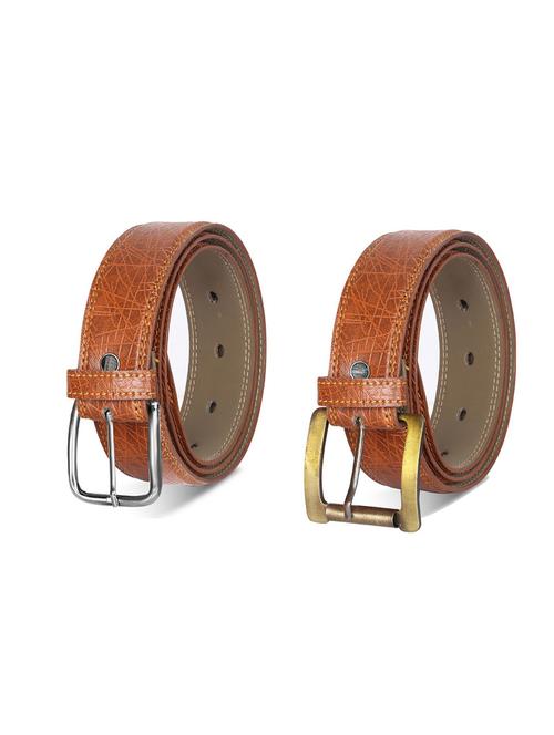 combo pack of brown leatherette belts - 19227969 - Very Small Image - 1