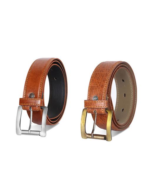 combo pack of brown leatherette belts - 19227985 - Very Small Image - 1