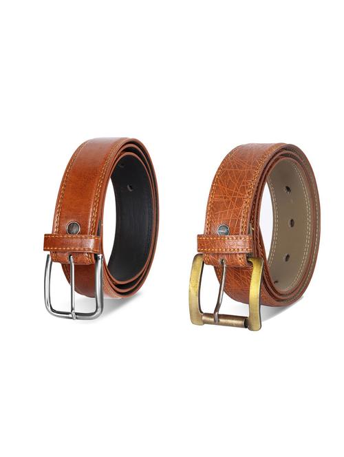 combo pack of brown leatherette belts - 19227987 - Very Small Image - 1