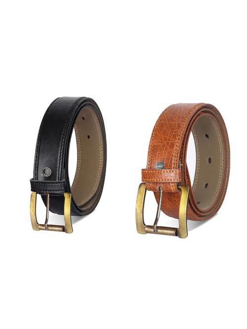 combo pack of multi colored leatherette belts - 19228026 - Very Small Image - 1