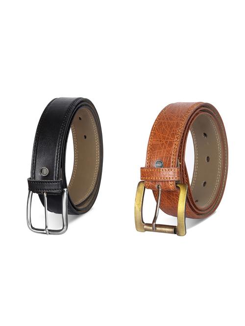 combo pack of multi colored leatherette belts - 19228029 - Very Small Image - 1