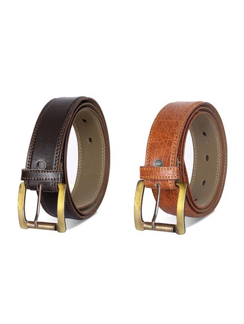 combo pack of multi colored leatherette belts - 19228032 - Very Small Image - 1