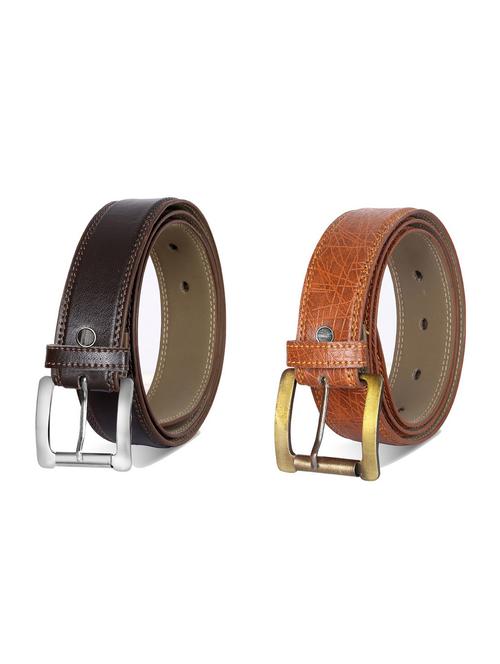 combo pack of multi colored leatherette belts - 19228033 - Very Small Image - 1
