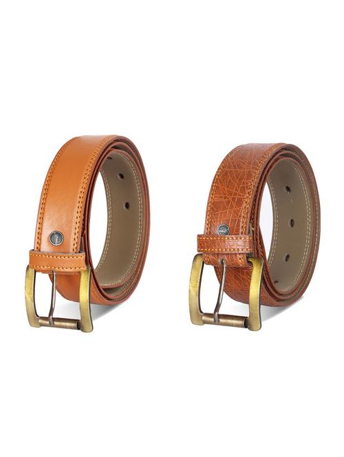 combo pack of brown leatherette belts - 19228038 - Very Small Image - 1