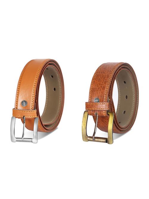 combo pack of brown leatherette belts - 19228039 - Very Small Image - 1