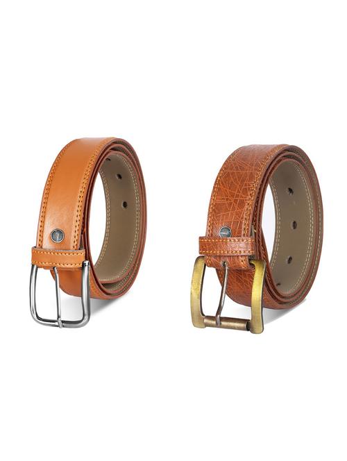 combo pack of brown leatherette belts - 19228041 - Very Small Image - 1