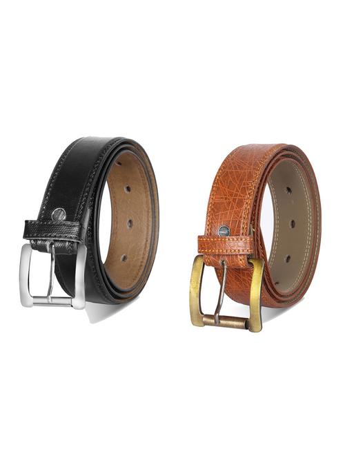 combo pack of multi colored leatherette belts - 19228045 - Very Small Image - 1