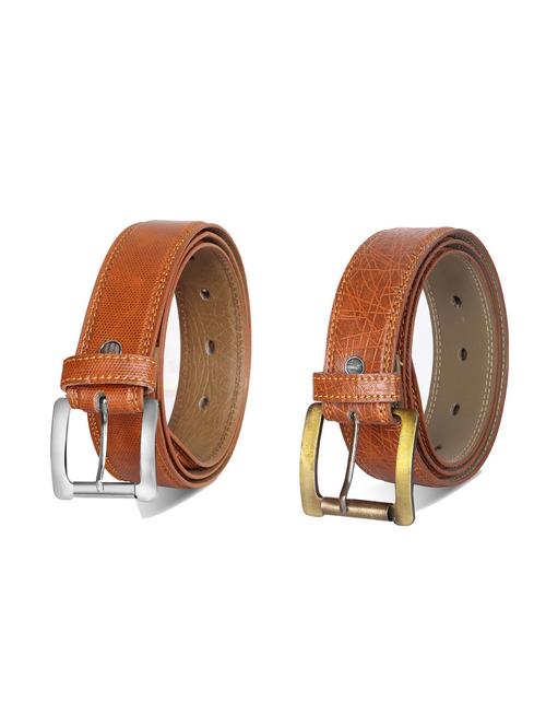 combo pack of brown leatherette belts - 19228057 - Very Small Image - 1