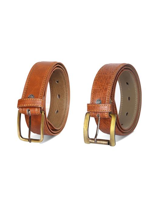 combo pack of brown leatherette belts - 19228058 - Very Small Image - 1