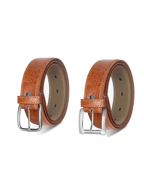 combo pack of brown leatherette belts - 19228063 - Very Small Image - 1