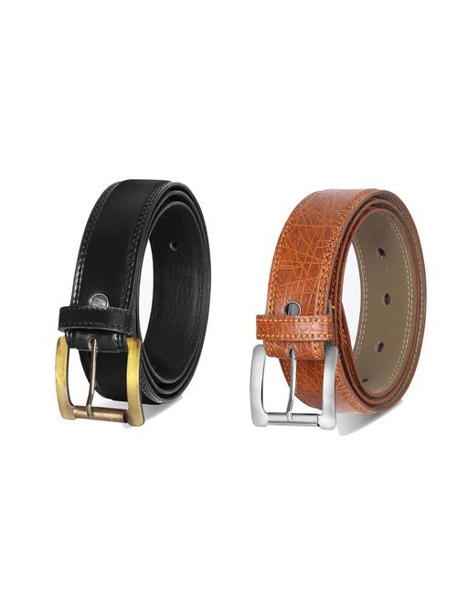 combo pack of brown leatherette belts - 19228066 - Very Small Image - 1