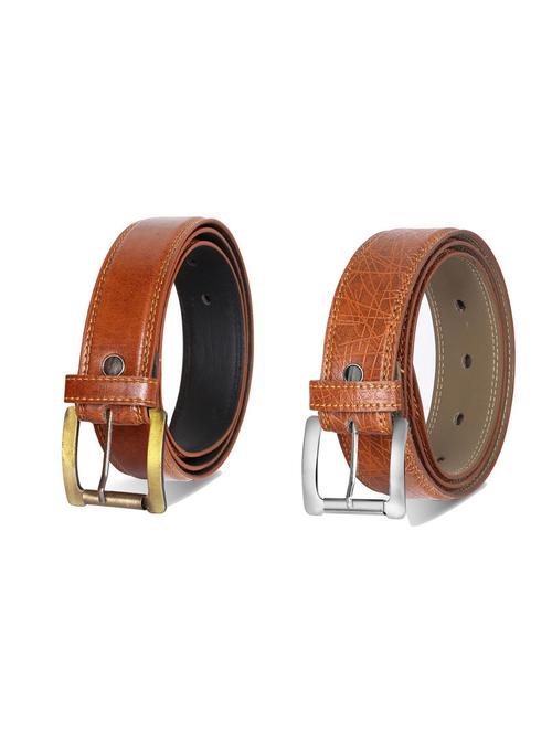 combo pack of brown leatherette belts - 19228078 - Very Small Image - 1