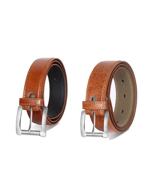 combo pack of brown leatherette belts - 19228079 - Very Small Image - 1