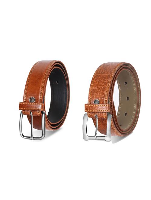 combo pack of brown leatherette belts - 19228081 - Very Small Image - 1