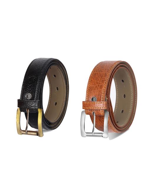 combo pack of multi colored leatherette belts - 19228102 - Very Small Image - 1