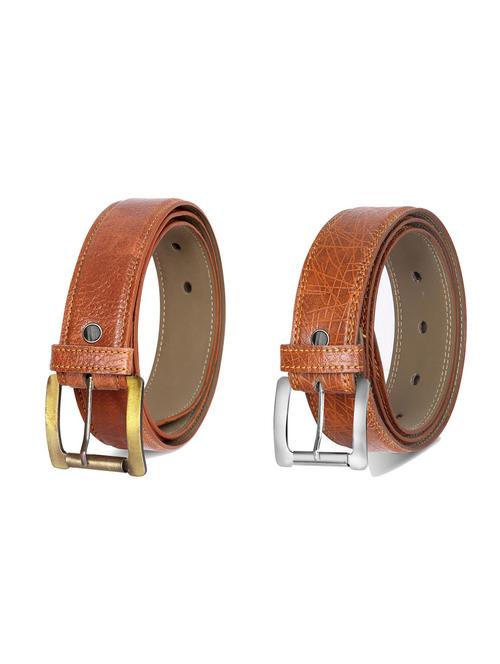 combo pack of brown leatherette belts - 19228114 - Very Small Image - 1